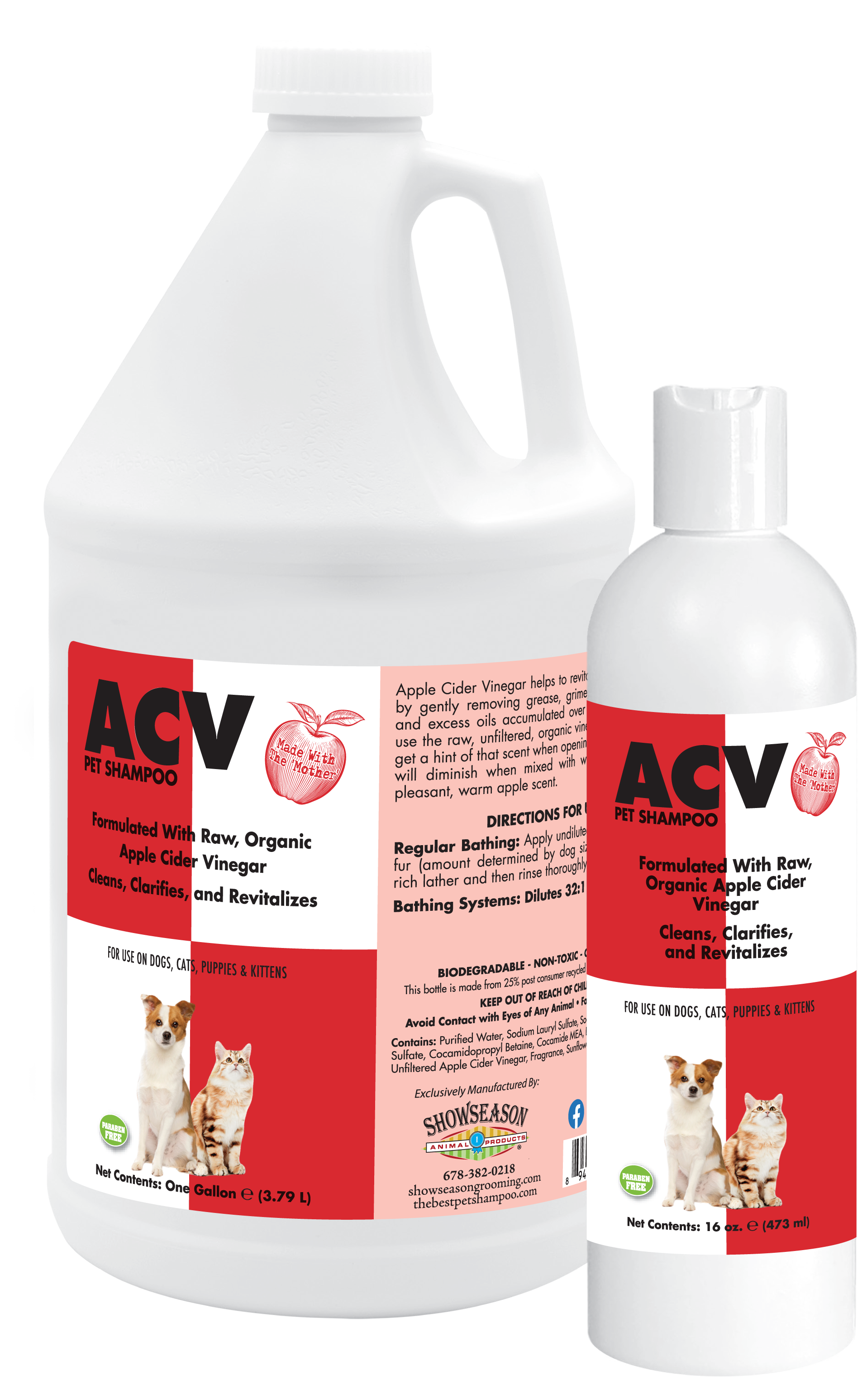 ACV Apple Cider Vinegar Pet Shampoo Showseason