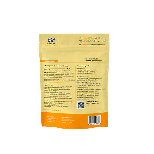 1 mg Treatibles Pumpkin CBD Chews 75 Ct