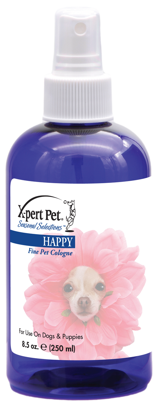 Xpert Pet Seasonal Scentations Happy Pet Cologne in 8.5 pump spray bottle. 