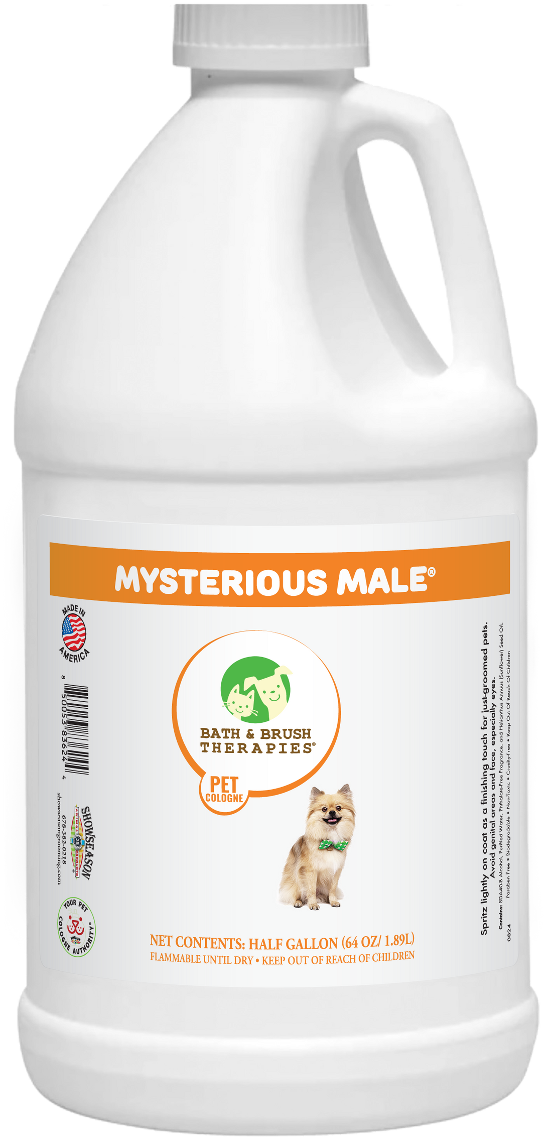 Mysterious Male® Pet Cologne Bath & Brush Therapies®