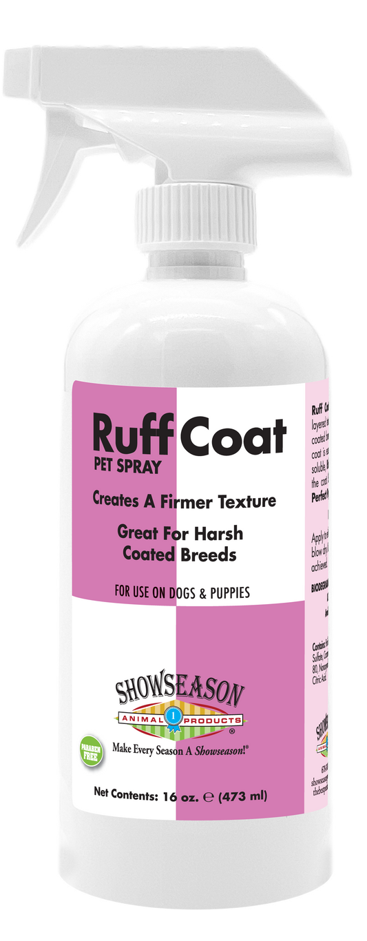 Ruff Coat Pet Spray in a 16 ounce spray bottle. 
