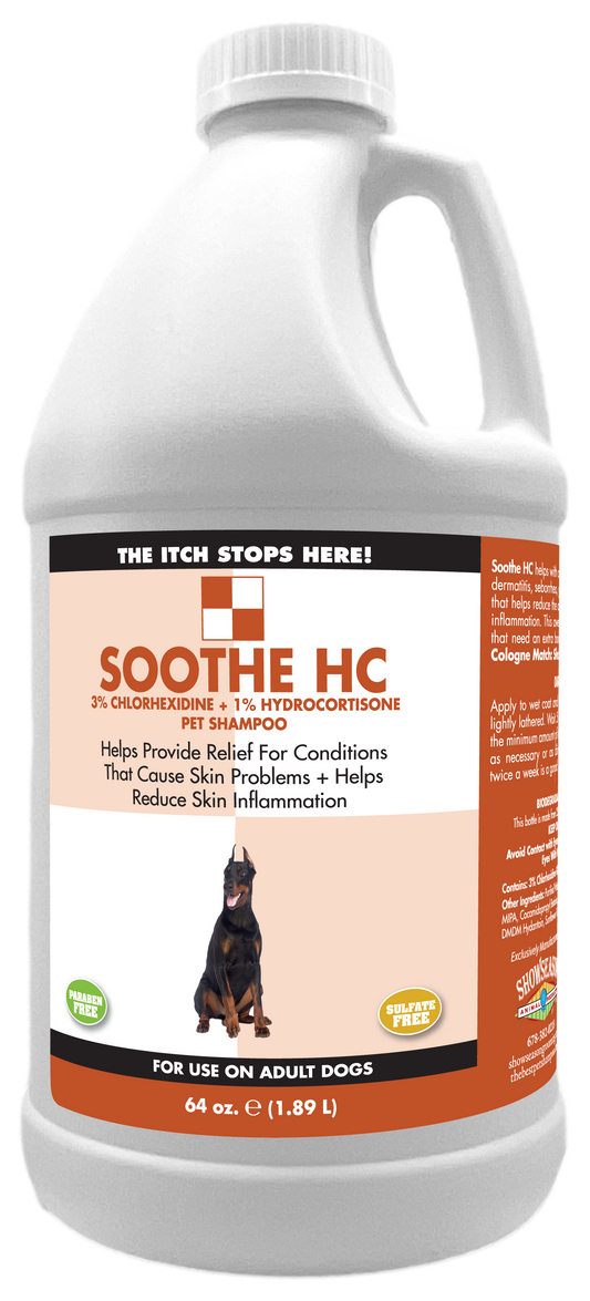 HC Medicated Pet Shampoo in 1 gallon bottle. 